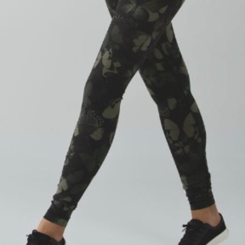 Lululemon High-Waisted Butterfly Print Leggings - Size 4